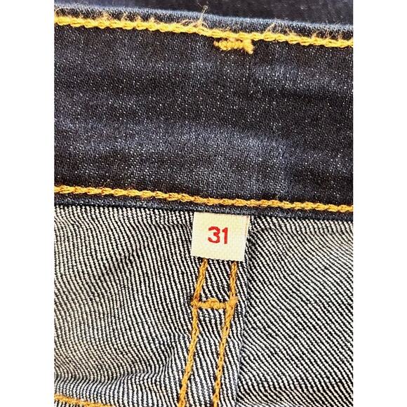 Levi's Womens Dark Wash Jean Shorts Rolled Cuff Size 31 - Picture 6 of 7